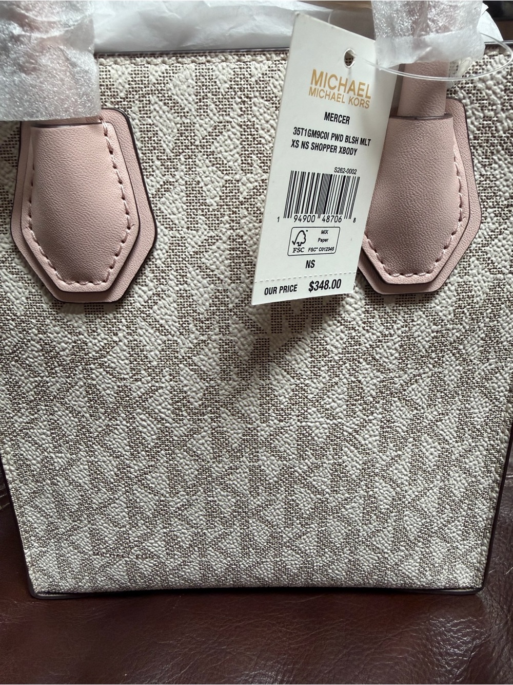 MICHAEL KORS Mercer Extra-Small Logo and Leather Crossbody Bag - Picture 4 of 11